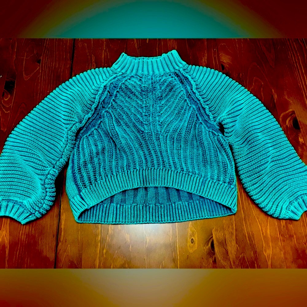 Free People 100% cotton sweater size XL SAGE